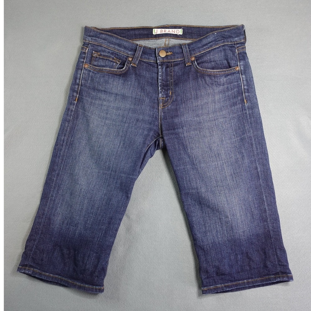 J Brand Saturn Bermuda Shorts Minimalist Indie Streetwear Blue Denim Size 27